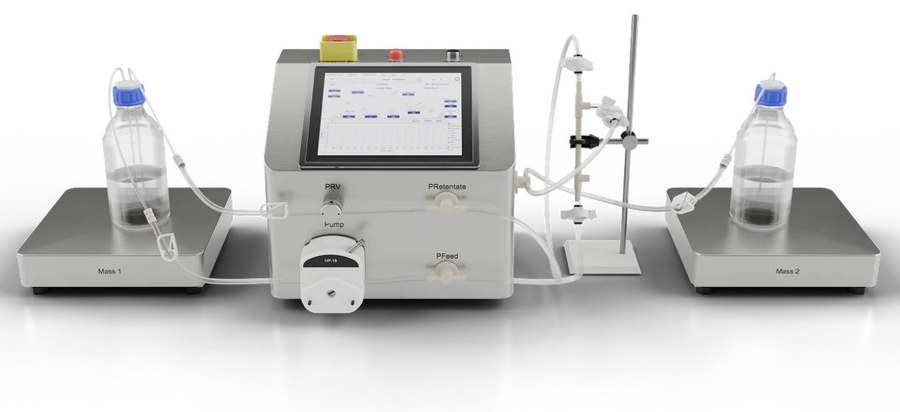 The qEV TFF tangential flow filtration system
